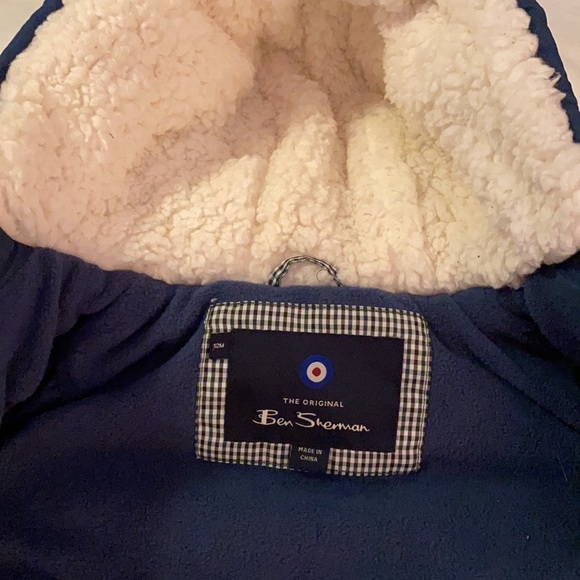 Fur (faux) And Fleece Lined Winter Coat by Ben Sherman (12m); Never Been Worn - Picture 2 of 5